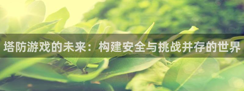 杏鑫登录测速：塔防游戏的未来：构建安全与挑战并存的世界