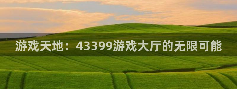 杏鑫客服个人工作总结：游戏天地：43399游戏大厅的无限可能